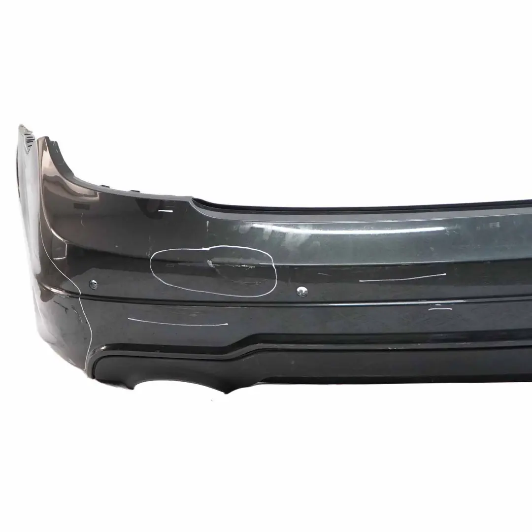 Bumper Trim Panel AMG Magnetite Black Metallic - 183 to Mercedes W204 Rear with Part number A2048809347 Mercedes W204 Rear Bumper Trim Panel AMG Magnetite Black Metallic - 183 - SKU A2048809347-MTS - Part number A2048809347