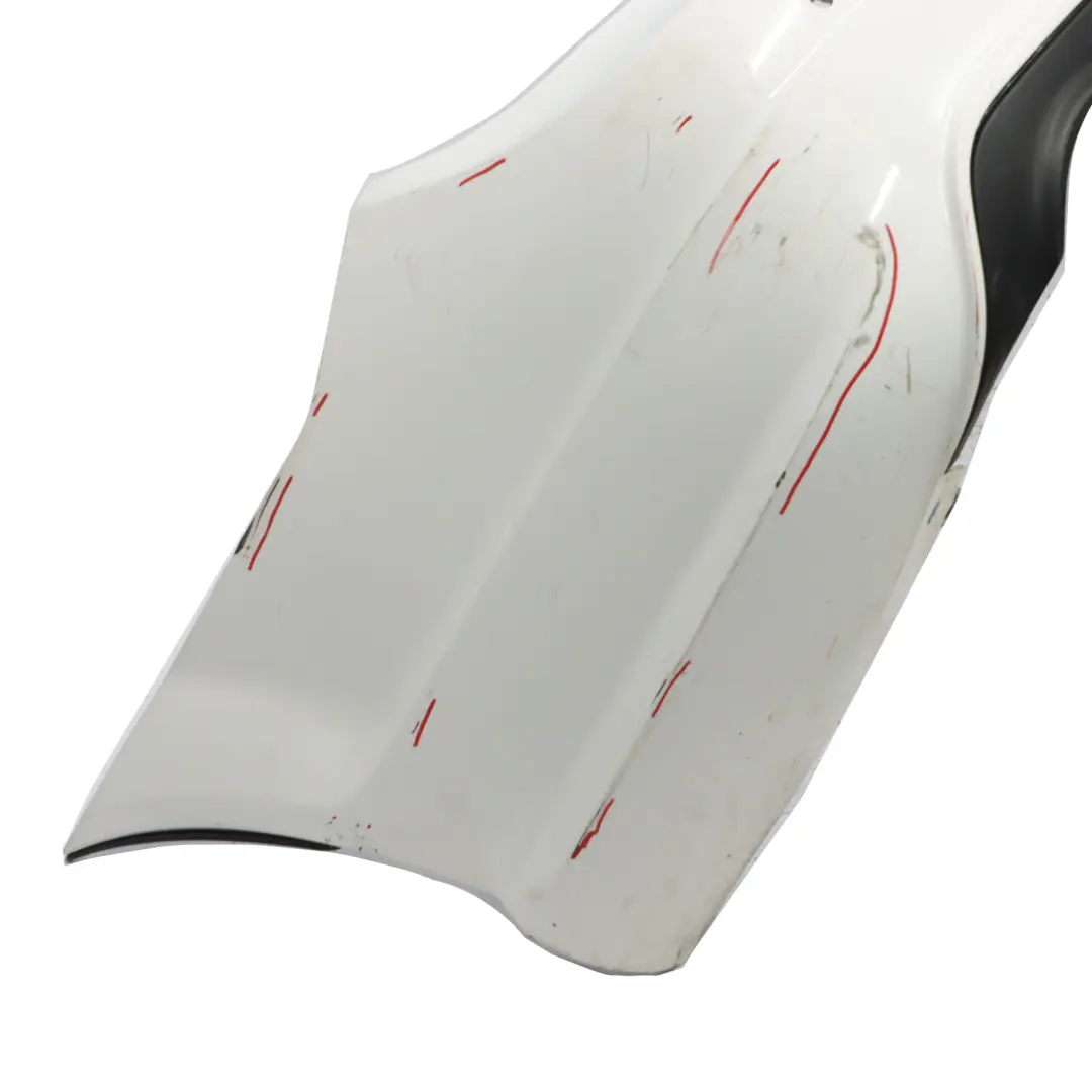 Mercedes W204 Rear Bumper Trim Panel Covering Polar White - 149 - SKU A2048809347-PW - Part number A2048809347