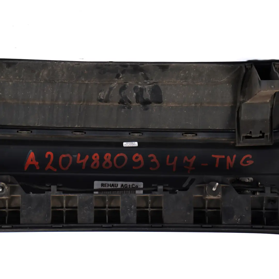 Bumper Trim Panel Covering Tenorite Grey Metallic - 755 to Mercedes W204 Rear with Part number A2048809347 Mercedes W204 Rear Bumper Trim Panel Covering Tenorite Grey Metallic - 755 - SKU A2048809347-TNG - Part number A2048809347