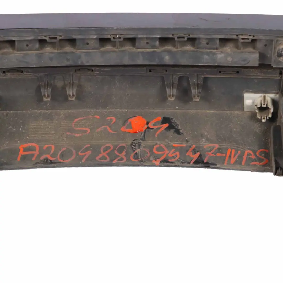 Bumper Trim Panel Cover AMG Magnetite Black Metallic - 183 to Mercedes S204 Rear with Part number A2048809547 Mercedes S204 Rear Bumper Trim Panel Cover AMG Magnetite Black Metallic - 183 - SKU A2048809547-MTS - Part number A2048809547