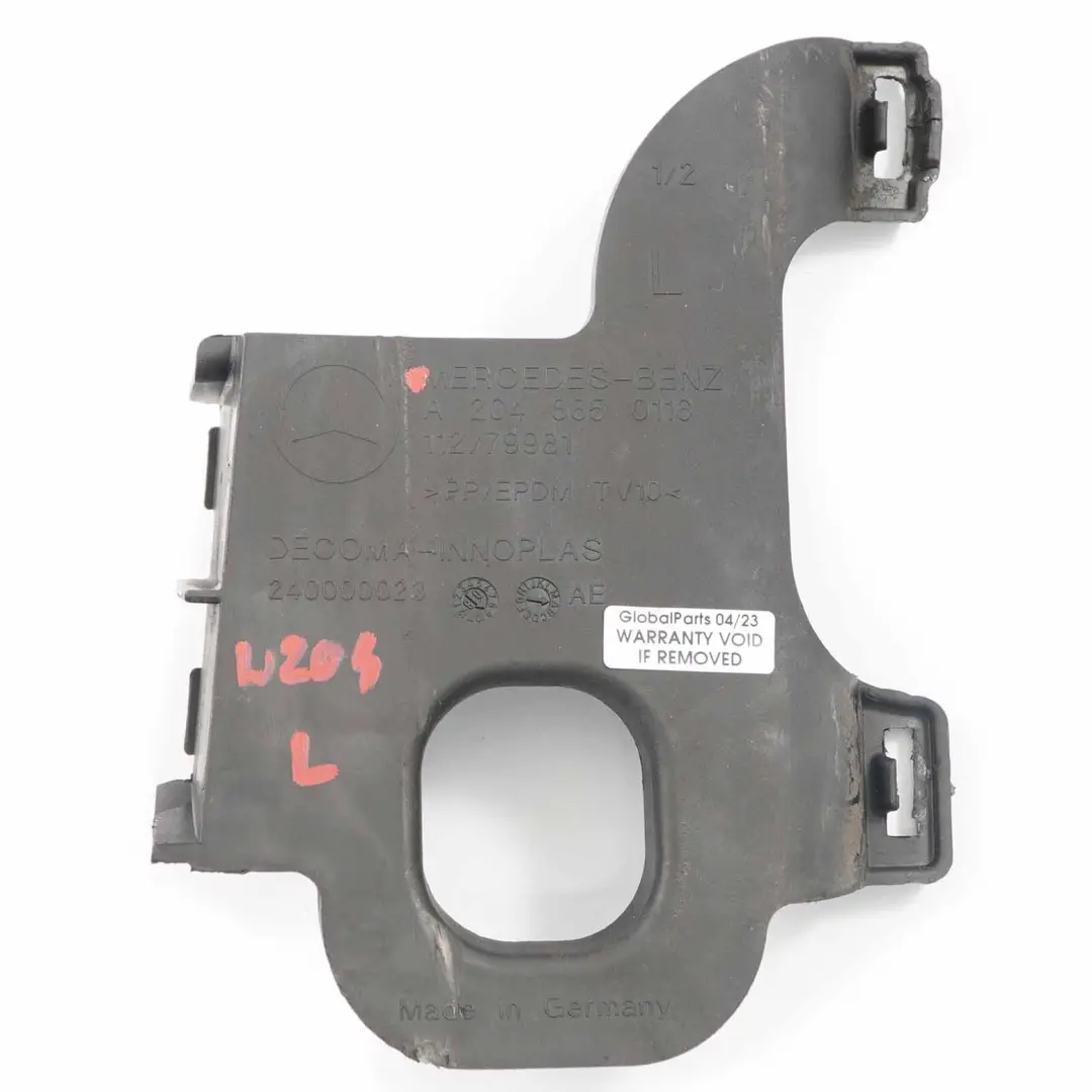 Mercedes W204 Front Bumper Left N/S Reinforcement Bracket Holder - SKU A2048850116 - Part number A2048850116