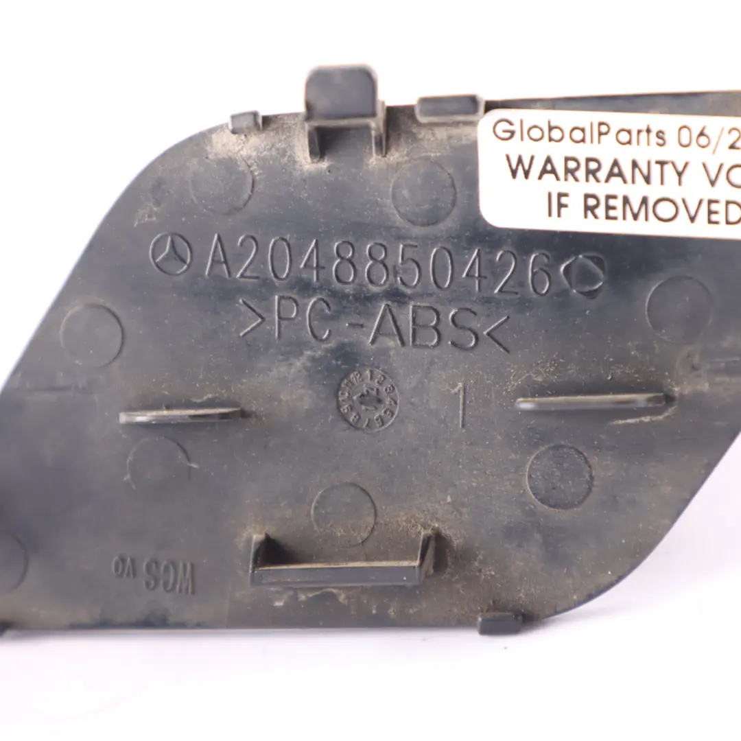 Benz C Class W204 Front Bumper Towing Eye Flap Trim Cover Schwarz Black to Mercedes with Part number A2048850426 Mercedes Benz C Class W204 Front Bumper Towing Eye Flap Trim Cover Schwarz Black - SKU A2048850426-BLA - Part number A2048850426