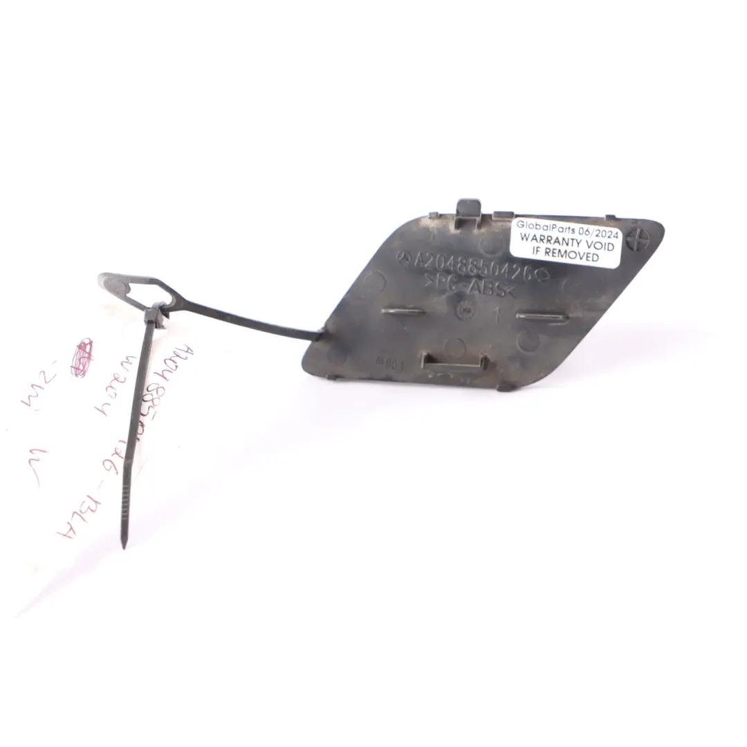 Benz C Class W204 Front Bumper Towing Eye Flap Trim Cover Schwarz Black to Mercedes with Part number A2048850426 Mercedes Benz C Class W204 Front Bumper Towing Eye Flap Trim Cover Schwarz Black - SKU A2048850426-BLA - Part number A2048850426