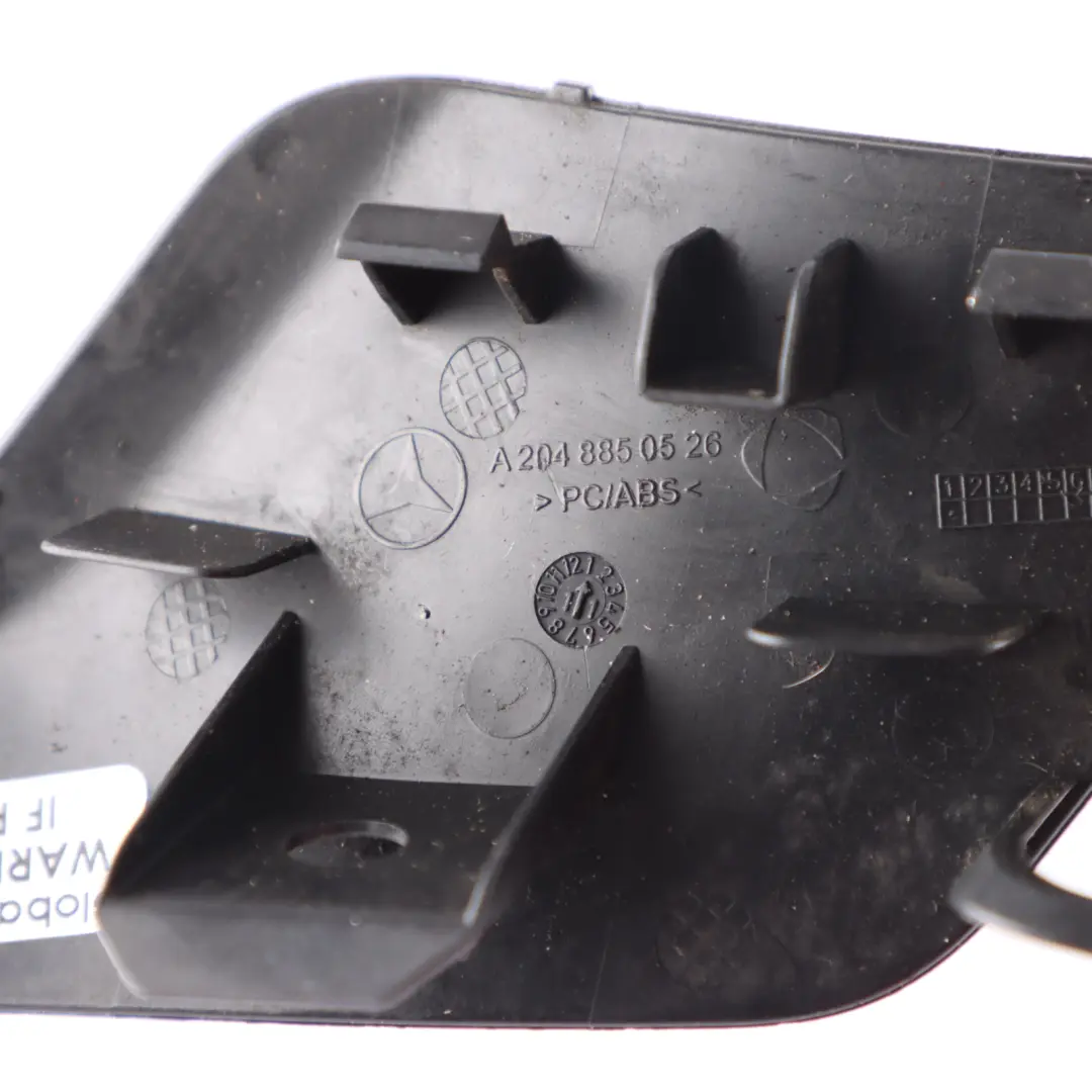 Front Bumper Tow Eye Hook Cover Magnetit Schwarz to Mercedes W204 AMG with Part number A2048850526 Mercedes W204 AMG Front Bumper Tow Eye Hook Cover Magnetit Schwarz - SKU A2048850526-MTS - Part number A2048850526