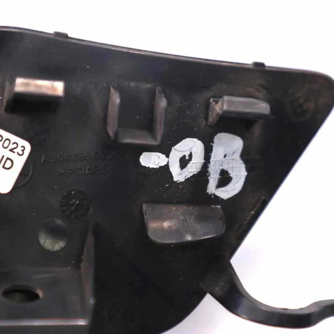 Front Bumper Tow Eye Hook Cover Obsidian Black 197 Mercedes W204 AMG - SKU A2048850526-OB - Part number A2048850526