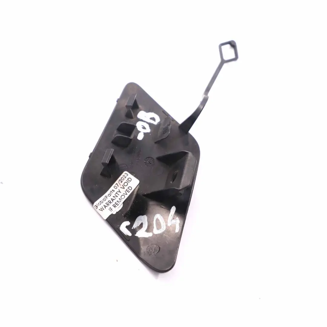 Front Bumper Tow Eye Hook Cover Obsidian Black 197 Mercedes W204 AMG - SKU A2048850526-OB - Part number A2048850526