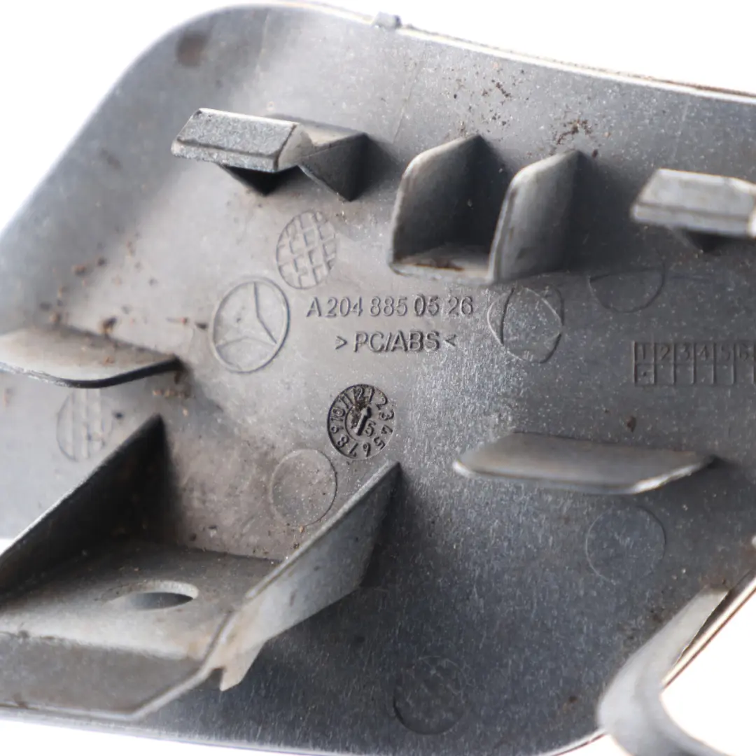 Front Bumper Tow Eye Hook Cover Polar White - 149 to Mercedes W204 AMG with Part number A2048850526 Mercedes W204 AMG Front Bumper Tow Eye Hook Cover Polar White - 149 - SKU A2048850526-POL - Part number A2048850526