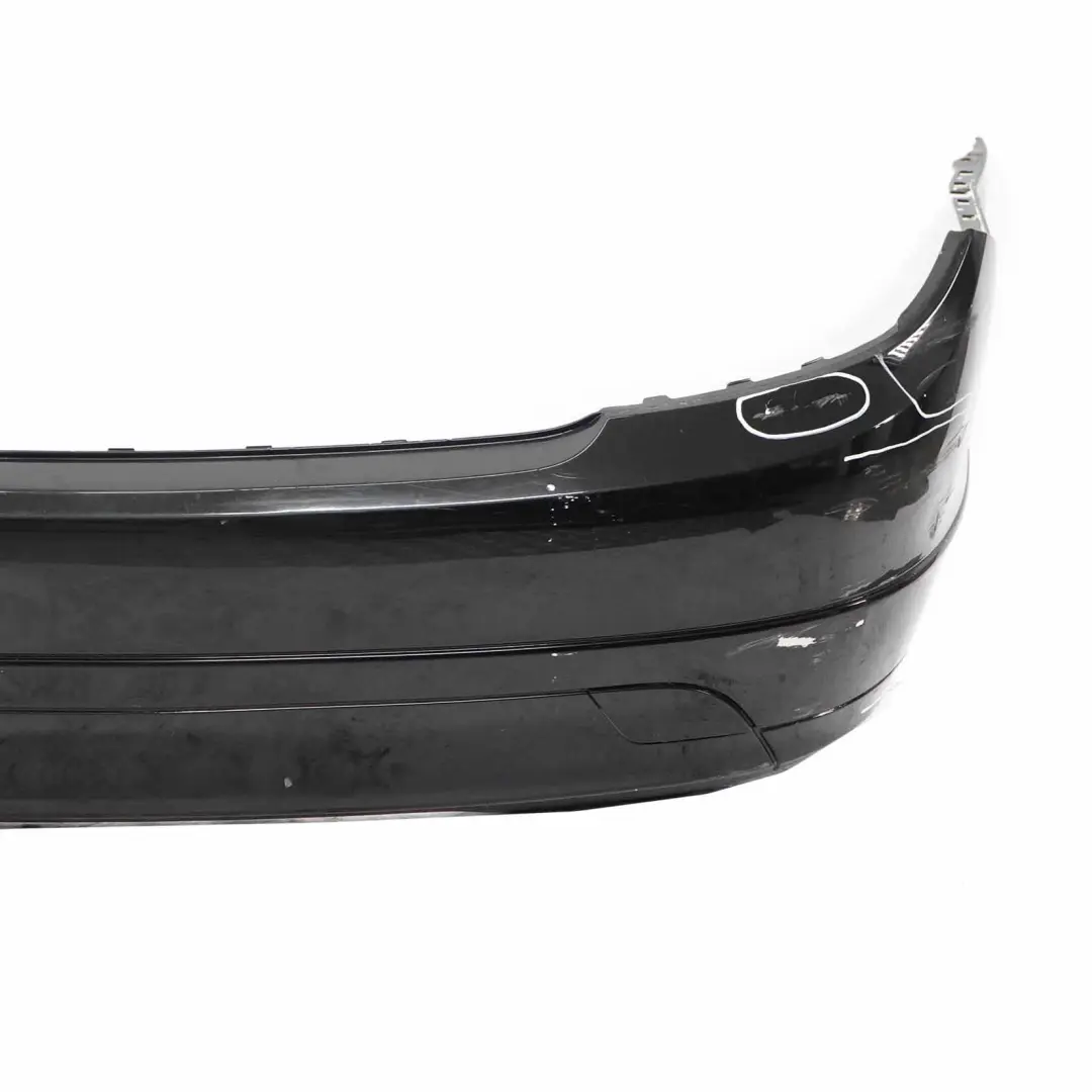 Bumper Trim Panel Cover Obsidian Black Metallic - 197 to Mercedes W204 Rear with Part number A2048850625 Mercedes W204 Rear Bumper Trim Panel Cover Obsidian Black Metallic - 197 - SKU A2048850625-OB - Part number A2048850625
