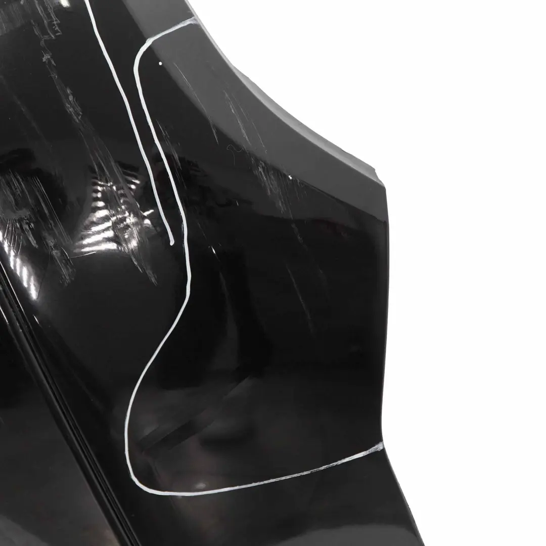 Bumper Trim Panel Cover Obsidian Black Metallic - 197 to Mercedes W204 Rear with Part number A2048850625 Mercedes W204 Rear Bumper Trim Panel Cover Obsidian Black Metallic - 197 - SKU A2048850625-OB - Part number A2048850625