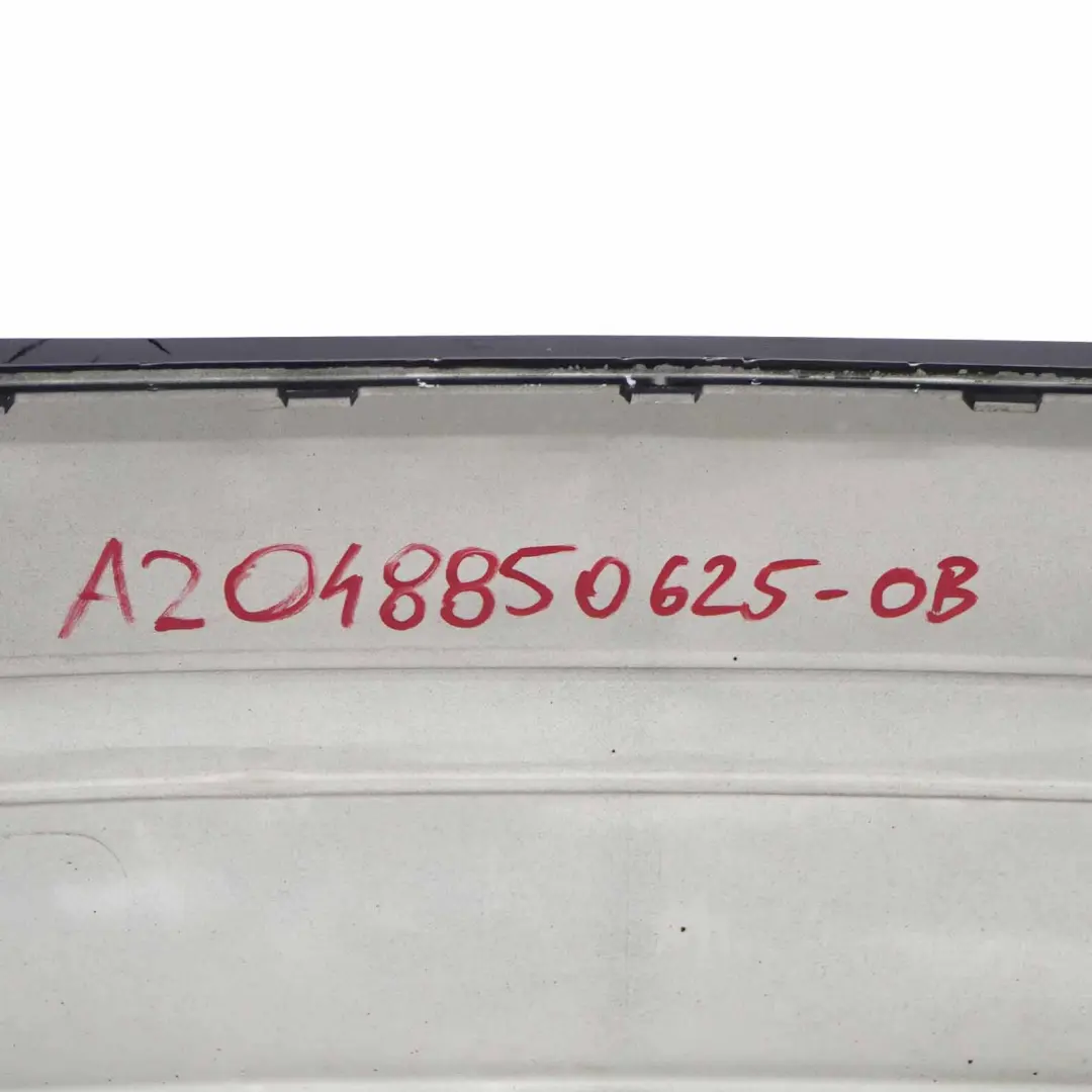 Bumper Trim Panel Cover Obsidian Black Metallic - 197 to Mercedes W204 Rear with Part number A2048850625 Mercedes W204 Rear Bumper Trim Panel Cover Obsidian Black Metallic - 197 - SKU A2048850625-OB - Part number A2048850625