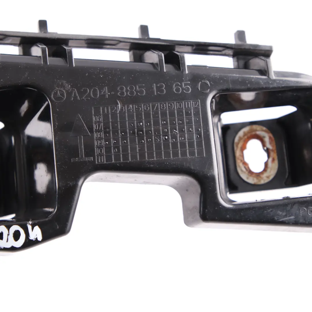 Bumper Left Side N/S Guide Mounting Holder to Mercedes S204 Wagon Rear with Part number A2048851365 Mercedes S204 Wagon Rear Bumper Left Side N/S Guide Mounting Holder - SKU A2048851365 - Part number A2048851365