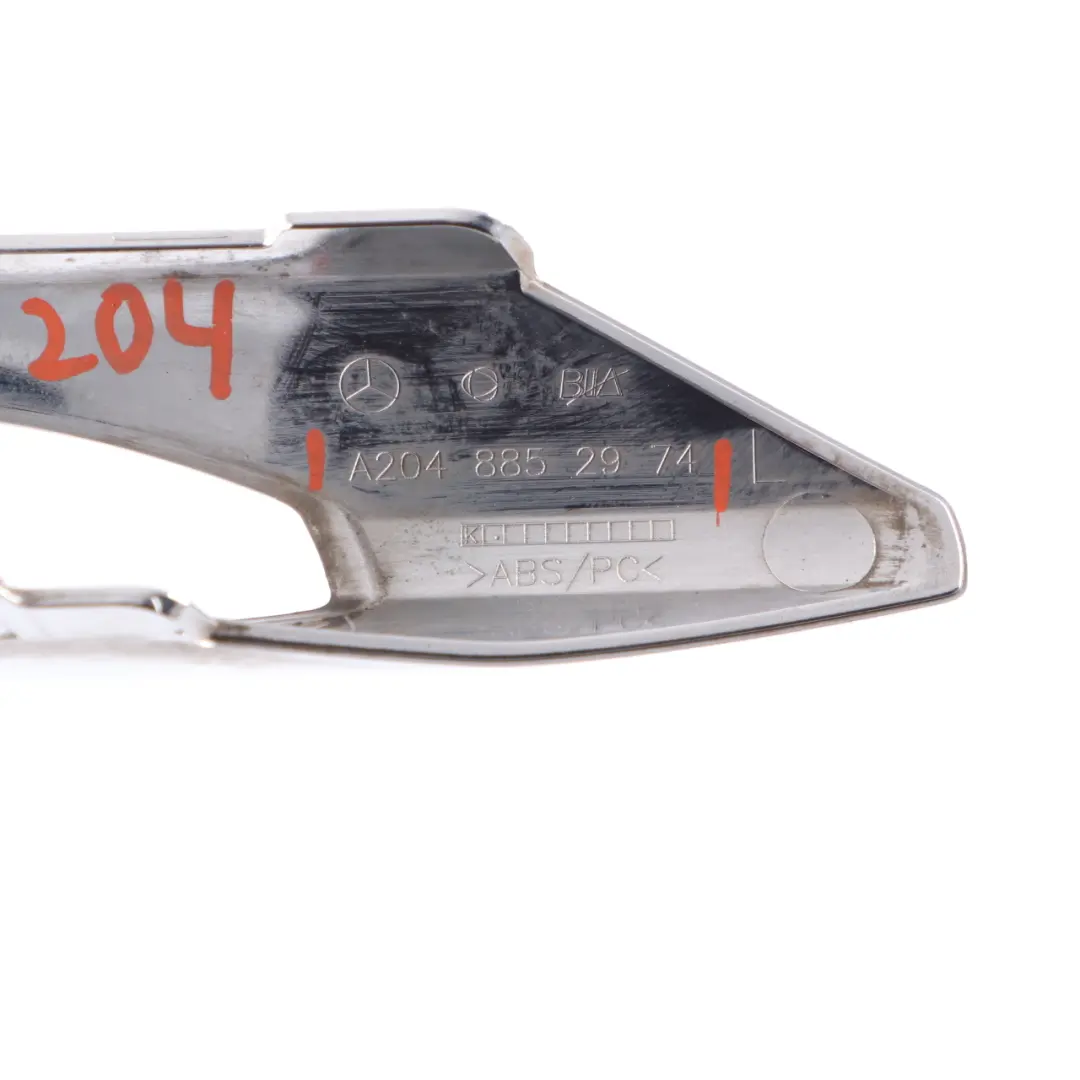 Mercedes W204 Front Bumper DRL Light Lamp Left Trim Cover Chrome - SKU A2048852974 - Part number A2048852974