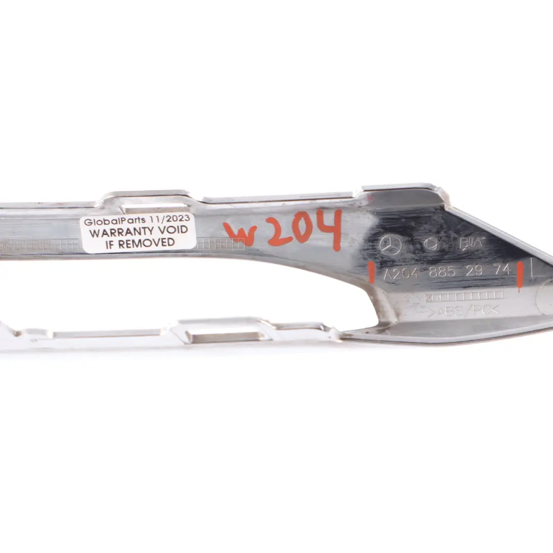 Mercedes W204 Parachoques Delantero DRL Luz Izquierda Embellecedor Cromo - SKU A2048852974 - Número de pieza A2048852974