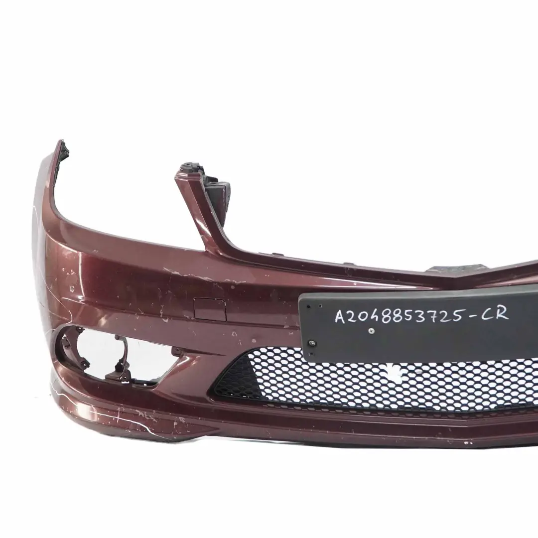 Front Bumper AMG Trim Panel Cover Carneol Red Metallic - 544 to Mercedes W204 with Part number A2048853725 Mercedes W204 Front Bumper AMG Trim Panel Cover Carneol Red Metallic - 544 - SKU A2048853725-CR - Part number A2048853725