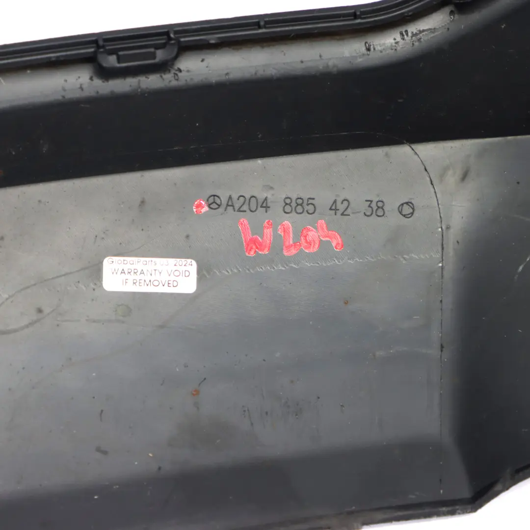 Mercedes S204 AMG Rear Bumper Lower Diffuser Trim Panel Cover - SKU A2048854238 - Part number A2048854238