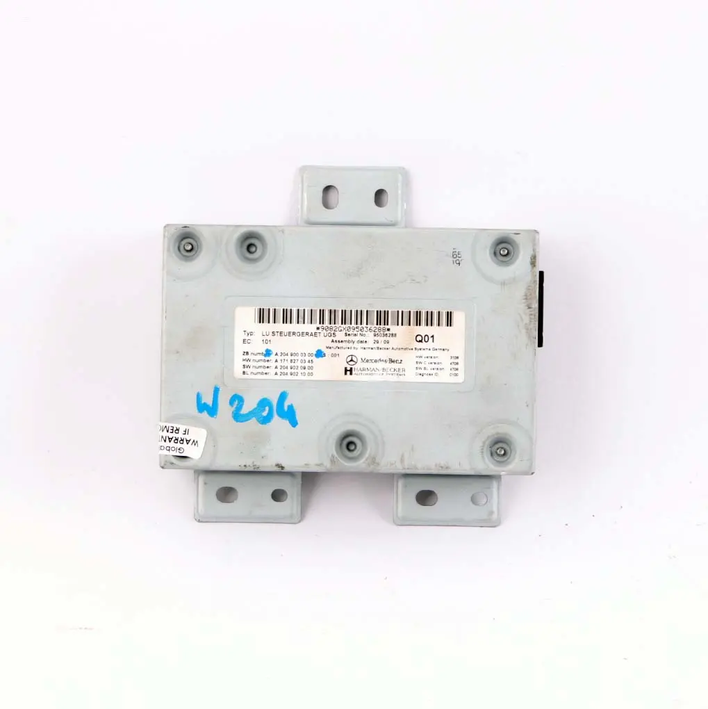 Media Interface Control Unit Módulo Comunicación para Mercedes W212 con número de pieza A2049000300 Mercedes W212 Media Interface Control Unit Módulo Comunicación - SKU A2049000300 - Número de pieza A2049000300