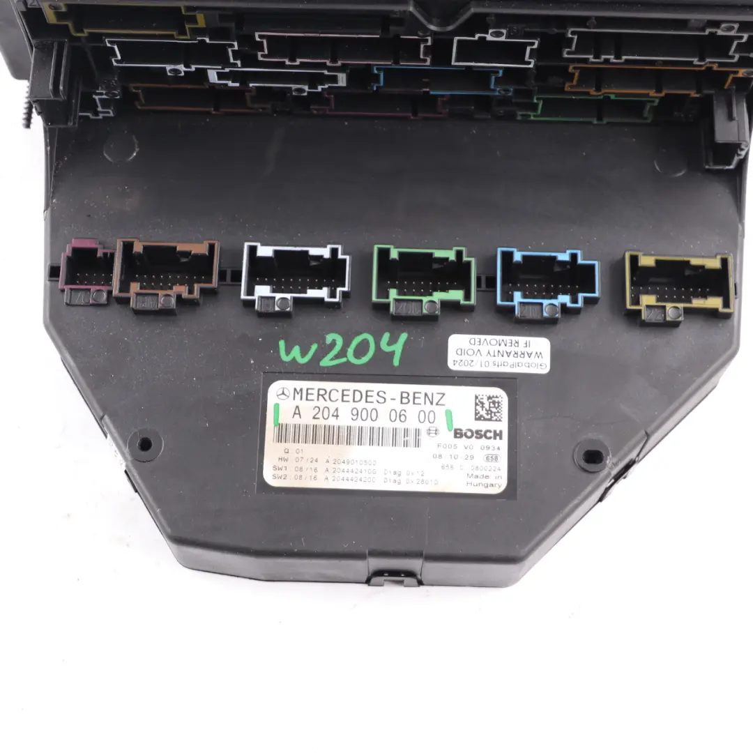 Fuse Box Relay Control Unit SAM Module to Mercedes W204 with Part number A2049000600 Mercedes W204 Fuse Box Relay Control Unit SAM Module - SKU A2049000600 - Part number A2049000600