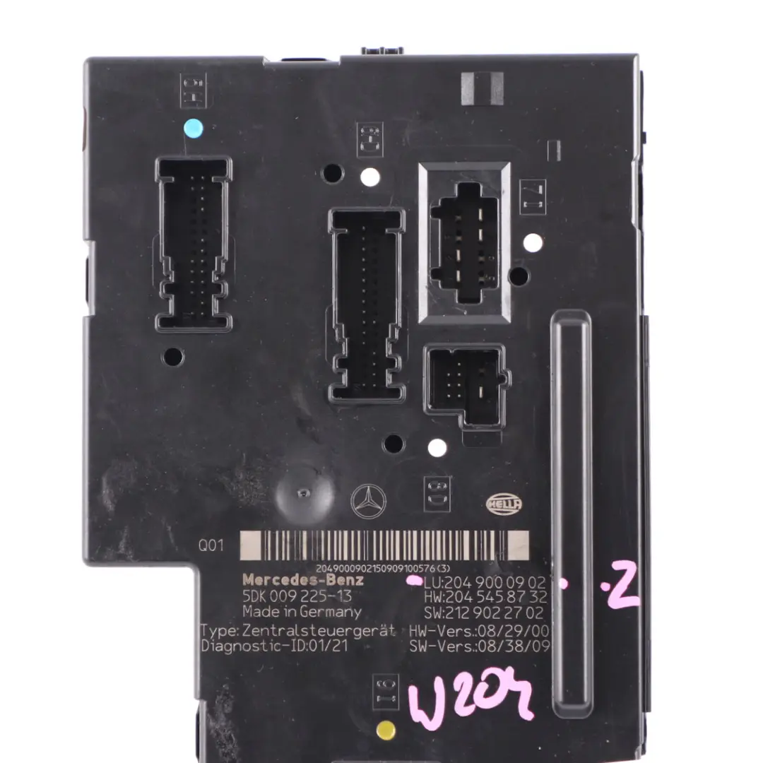 SAM Control Unit Module Mercedes W204 Rear - SKU A2049000902-2 - Part number A2049000902