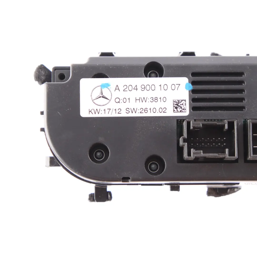 Mercedes W204 Riscaldatore Climatizzatore Interruttore Condizionata - SKU A2049001007 - Numero di parte A2049001007