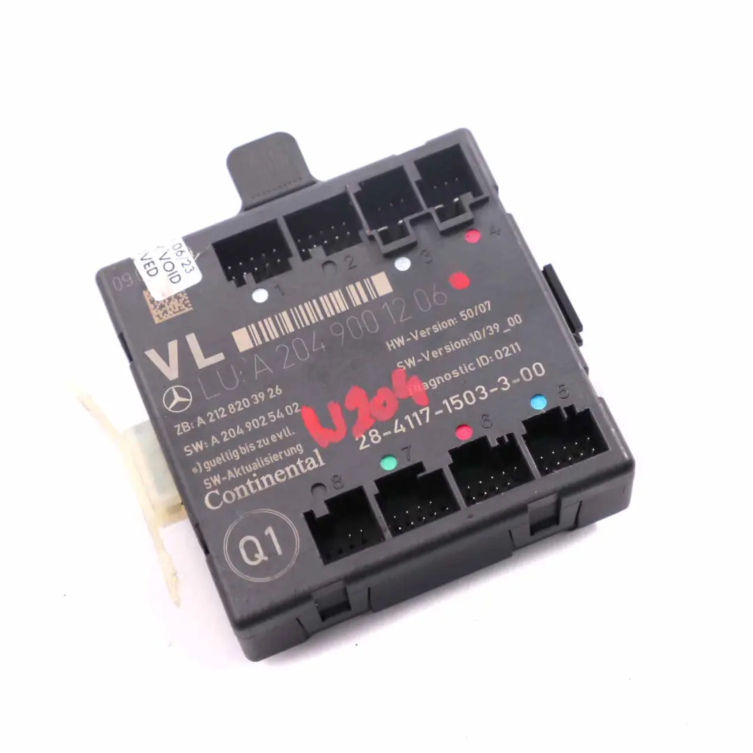 Door Module Front Left N/S Control Unit to Mercedes W204 Coupe with Part number A2049001206 Mercedes W204 Coupe Door Module Front Left N/S Control Unit - SKU A2049001206 - Part number A2049001206