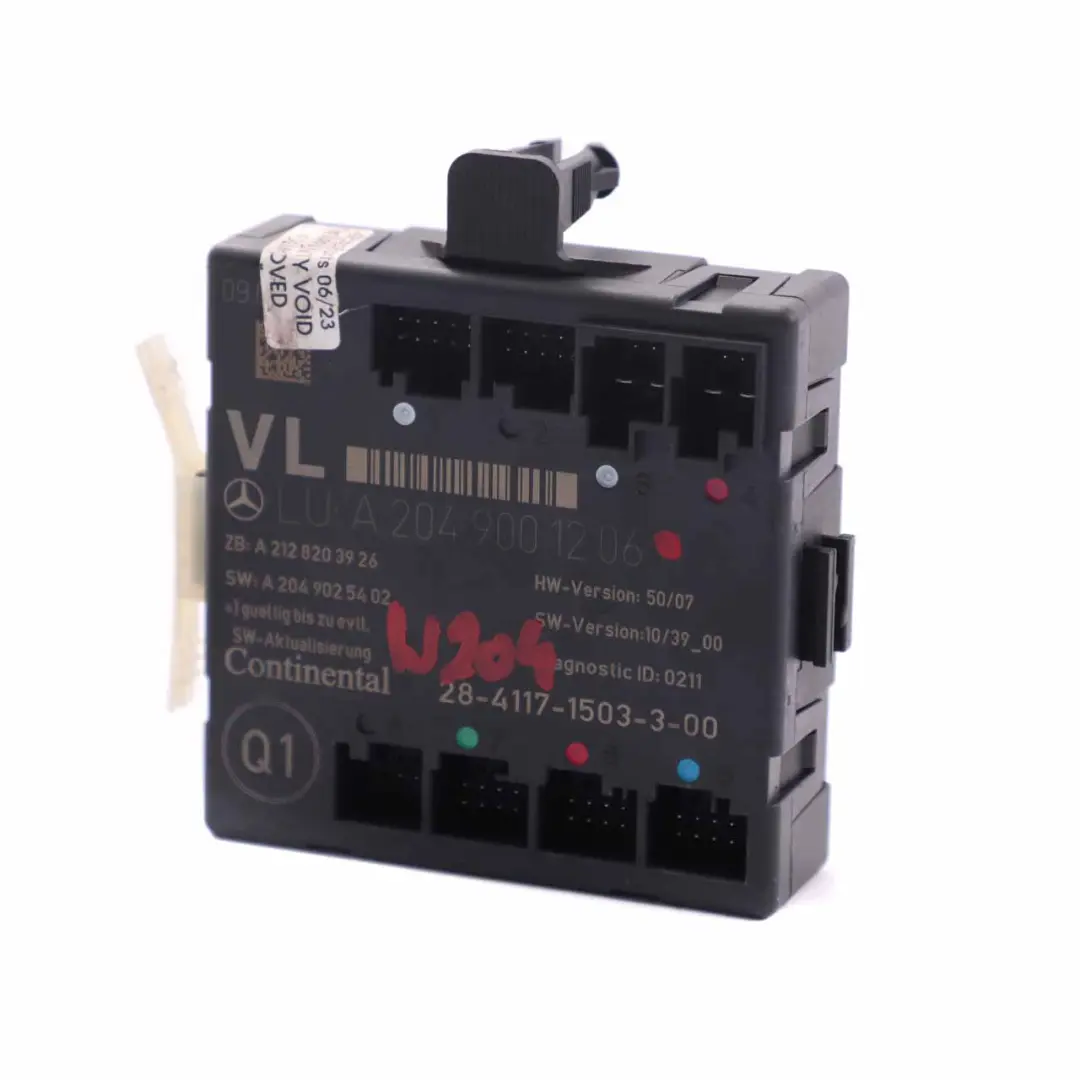 Door Module Front Left N/S Control Unit to Mercedes W204 Coupe with Part number A2049001206 Mercedes W204 Coupe Door Module Front Left N/S Control Unit - SKU A2049001206 - Part number A2049001206