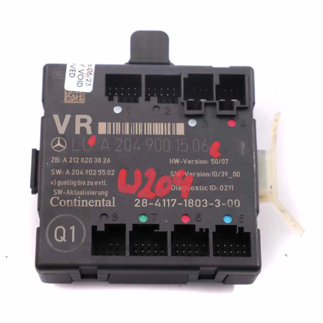 Module de porte avant droit Unité de contrôle pour Mercedes W204 Coupe à propos du numéro de pièce A2049001506 Mercedes W204 Coupe Module de porte avant droit Unité de contrôle - SKU A2049001506 - Numéro de pièce A2049001506