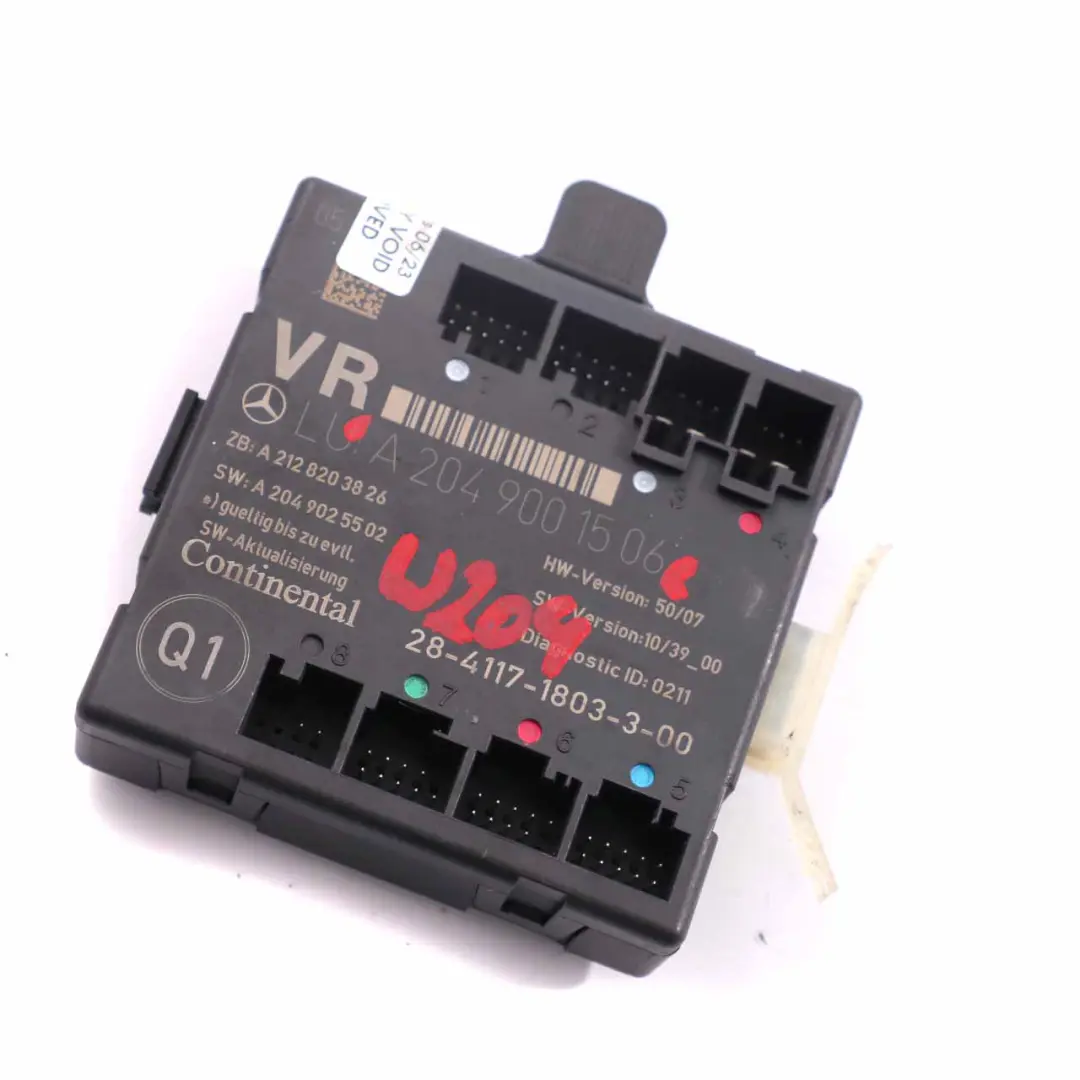 Mercedes W204 Coupe Door Module Front Right O/S Control Unit - SKU A2049001506 - Part number A2049001506