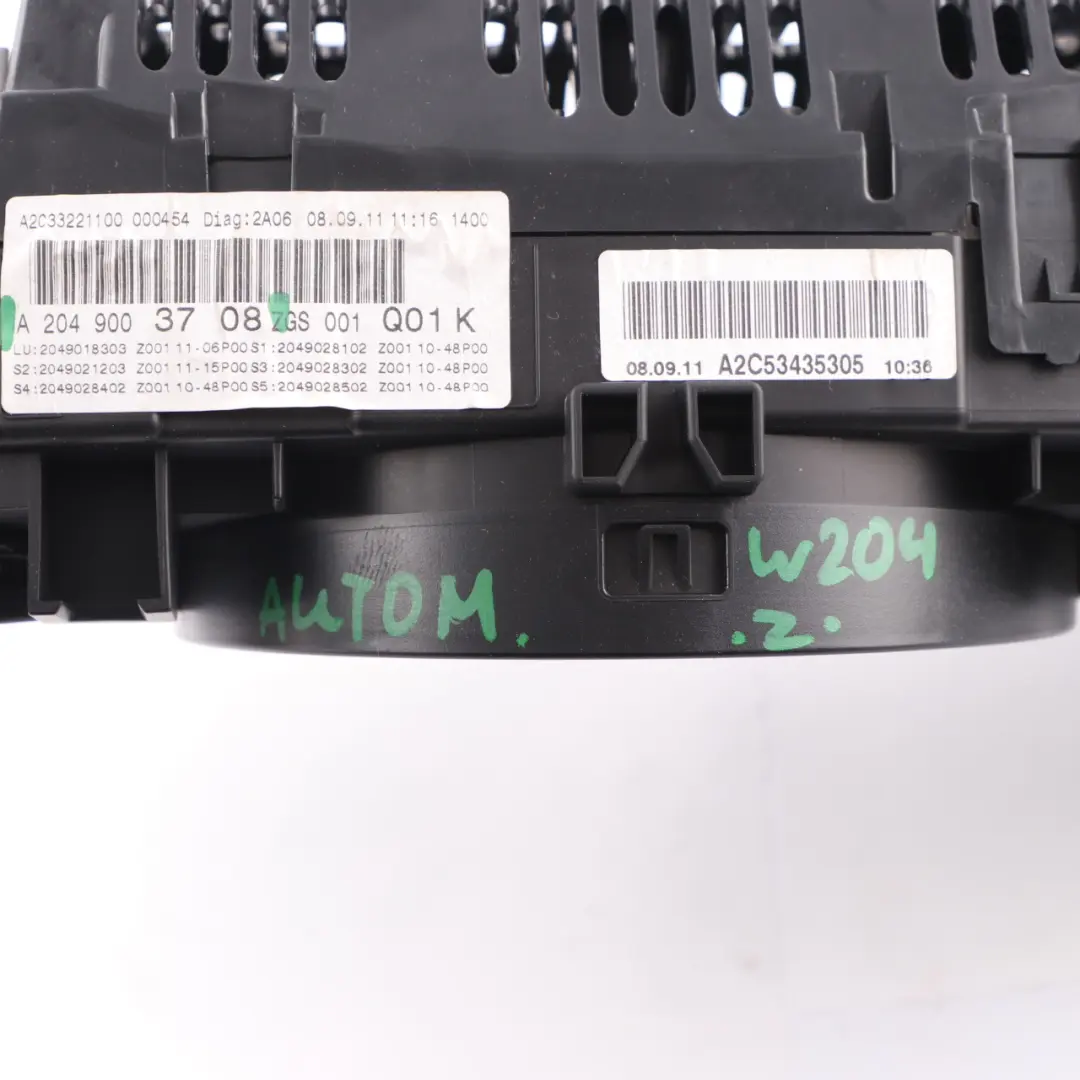 Dashboard Instrument Cluster Speedometer MPH Display to Mercedes W204 with Part number A2049003708 Mercedes W204 Dashboard Instrument Cluster Speedometer MPH Display - SKU A2049003708 - Part number A2049003708