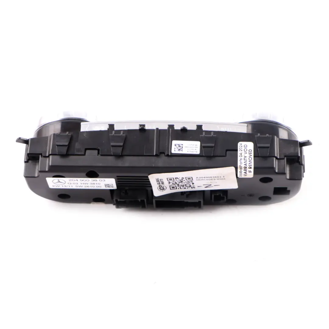 Panel Aire Acondicionado Climatizador Calefacción para Mercedes W204 con número de pieza A2049003803 Mercedes W204 Panel Aire Acondicionado Climatizador Calefacción - SKU A2049003803-1 - Número de pieza A2049003803