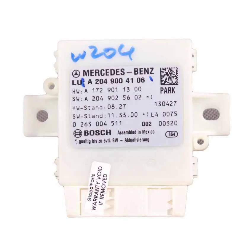 Parktronic Module Mercedes W204 PDC Parking Sensors Control Unit to with Part number A2049004106 Parktronic Module Mercedes W204 PDC Parking Sensors Control Unit - SKU A2049004106 - Part number A2049004106