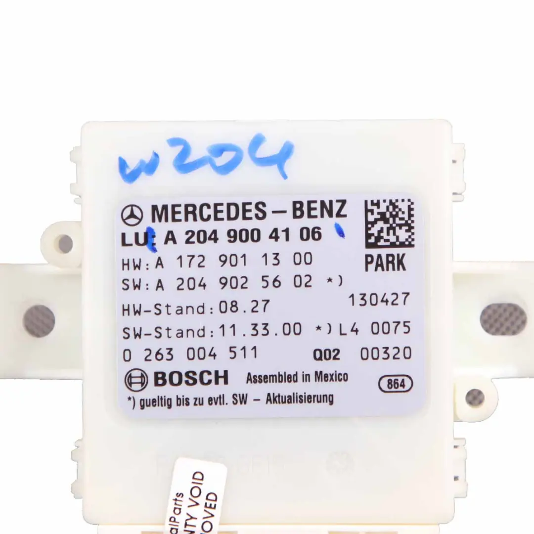 Parktronic Mercedes W204 PDC Unité contrôle capteurs stationnement pour à propos du numéro de pièce A2049004106 Parktronic Mercedes W204 PDC Unité contrôle capteurs stationnement - SKU A2049004106 - Numéro de pièce A2049004106