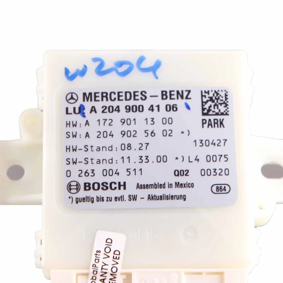  Parktronic Module Mercedes W204 PDC Parking Sensors Control Unit - SKU A2049004106 - Part number A2049004106