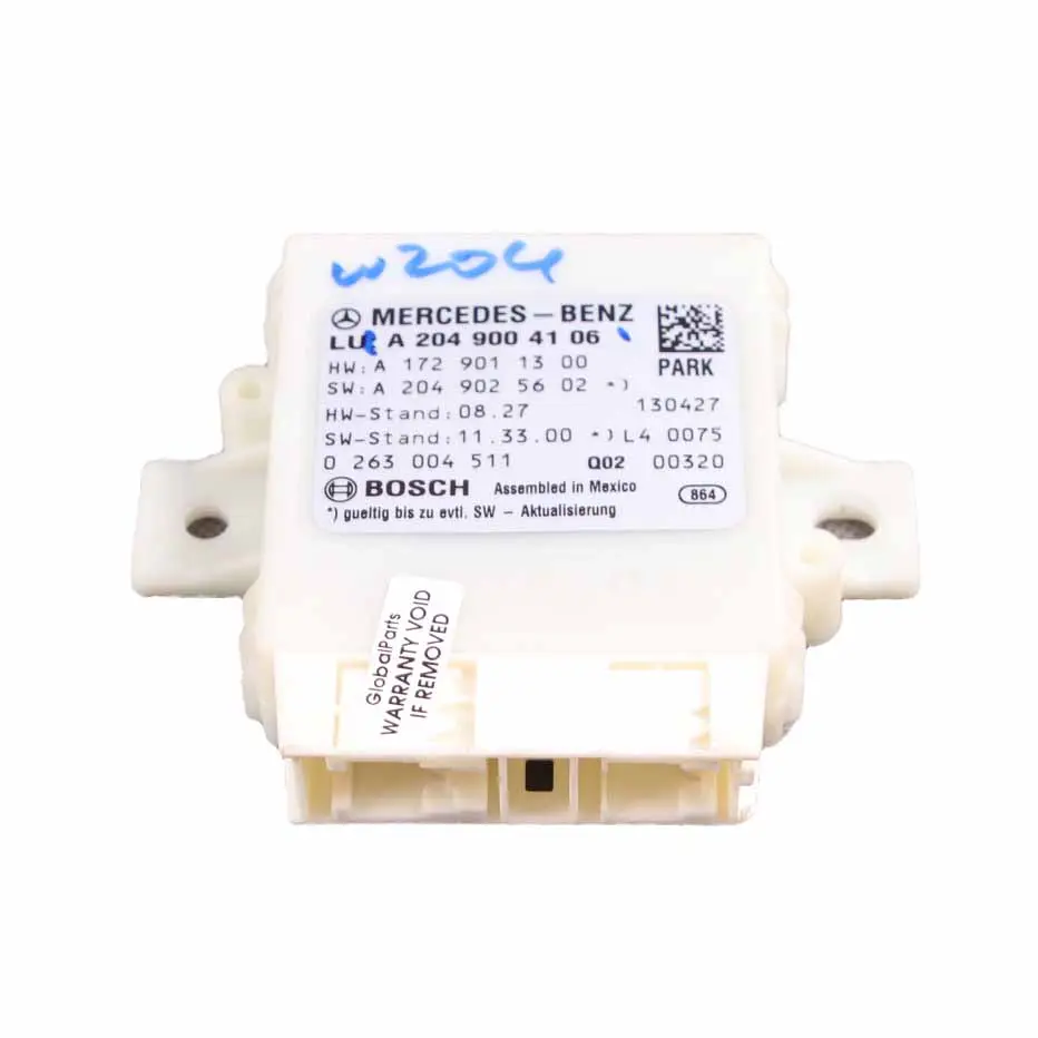 Parktronic Mercedes W204 PDC Sensores de Aparcamiento Unidad Control para con número de pieza A2049004106 Parktronic Mercedes W204 PDC Sensores de Aparcamiento Unidad Control - SKU A2049004106 - Número de pieza A2049004106