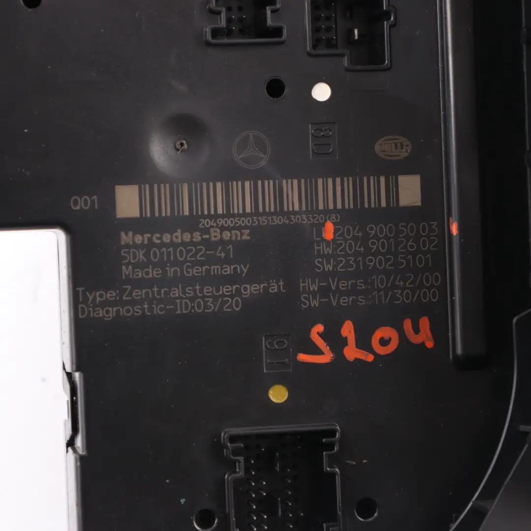 Sicherungskasten hinten SAM Modul Steuergerät für Mercedes S204 Kombi mit Teilenummer A2049005003 Mercedes S204 Kombi Sicherungskasten hinten SAM Modul Steuergerät - SKU A2049005003 - Teilenummer A2049005003