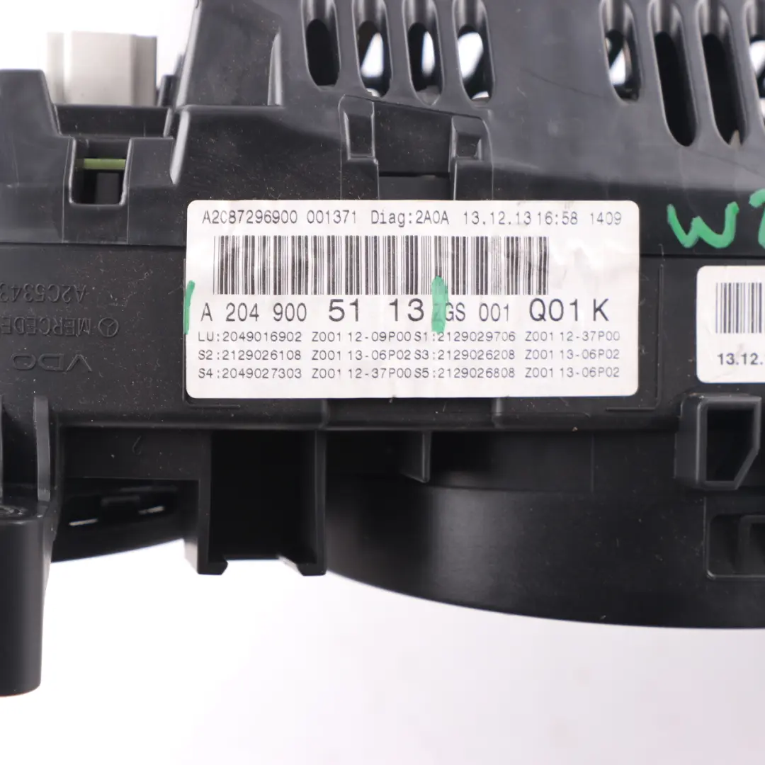 Mercedes W204 Petrol Instrument Cluster Speedo Clocks Automatic - SKU A2049005113 - Part number A2049005113