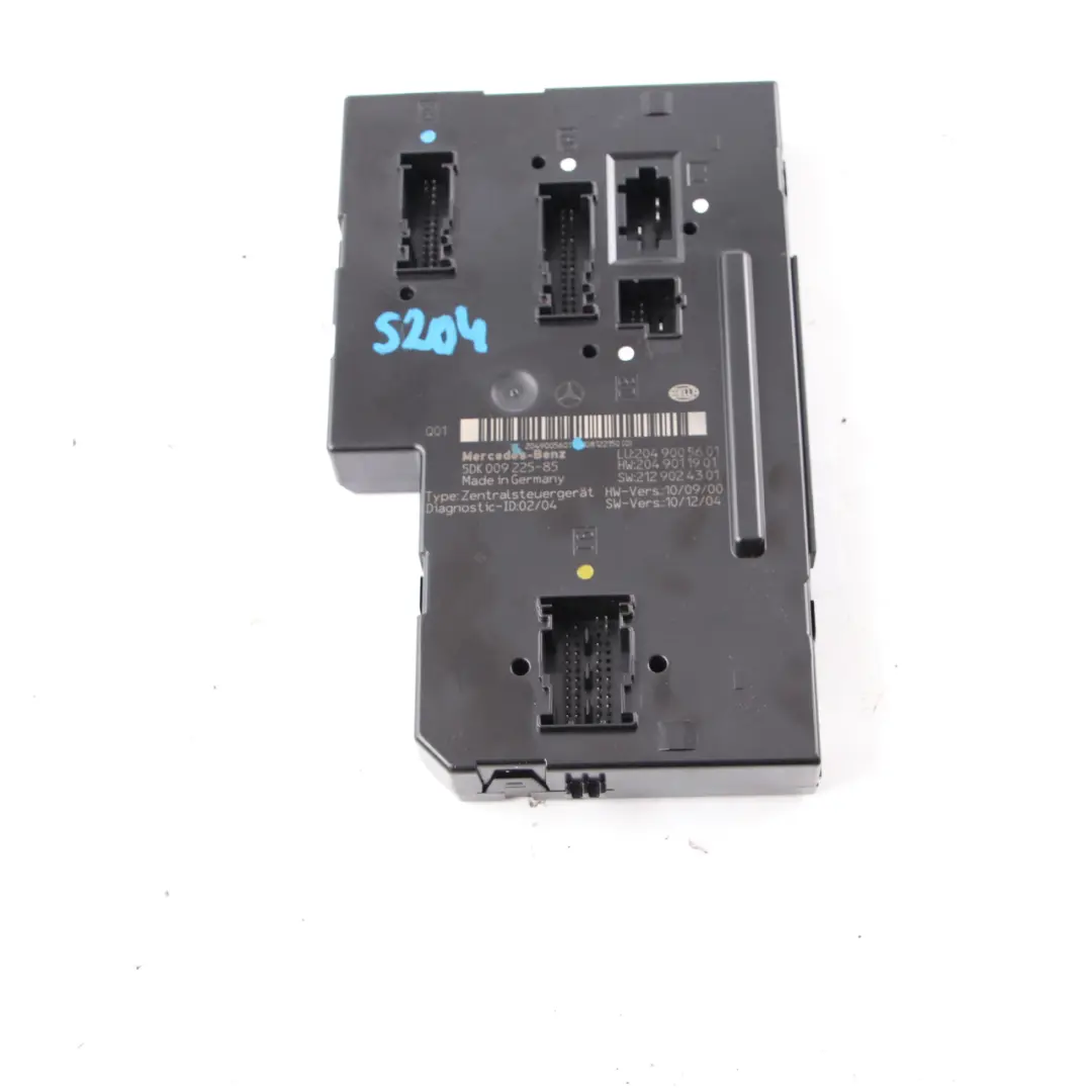 SAM Control Unit Module Rear to Mercedes W204 S204 Estate with Part number A2049005601 Mercedes W204 S204 Estate SAM Control Unit Module Rear - SKU A2049005601 - Part number A2049005601