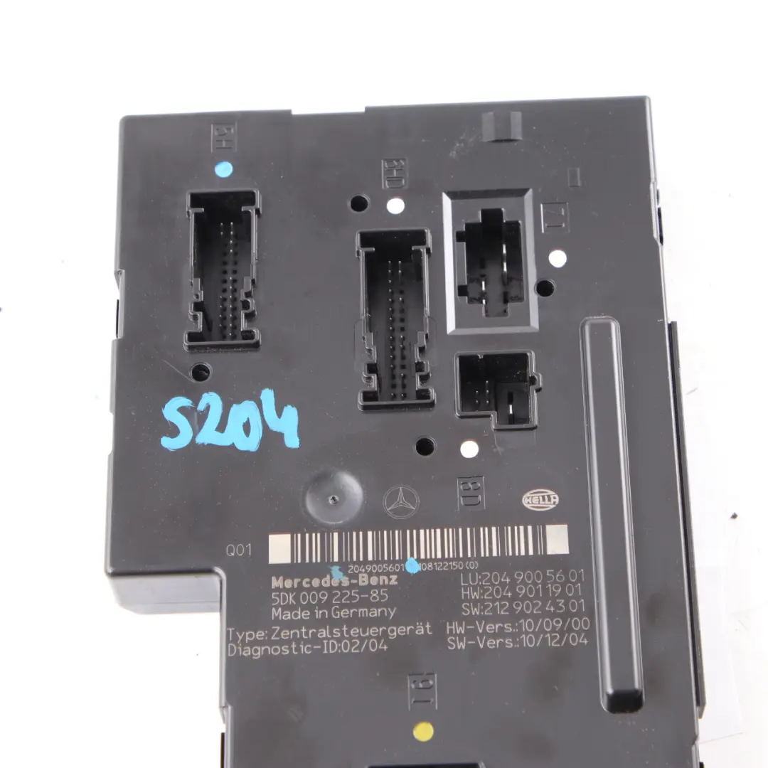 SAM Control Unit Module Rear to Mercedes W204 S204 Estate with Part number A2049005601 Mercedes W204 S204 Estate SAM Control Unit Module Rear - SKU A2049005601 - Part number A2049005601