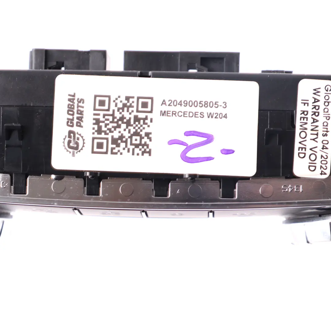 Calentador Climatizador Aire Con Interruptor Unidad para Mercedes W204 con número de pieza A2049005805 Mercedes W204 Calentador Climatizador Aire Con Interruptor Unidad - SKU A2049005805-3 - Número de pieza A2049005805