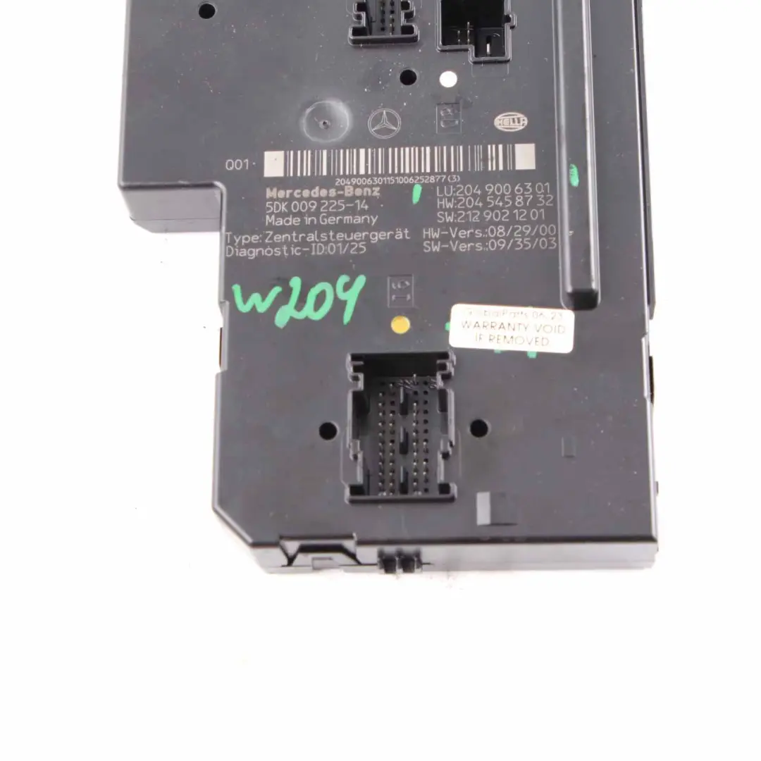 Mercedes W204 Hinten SAM Modul Sicherungskasten Steuergerät - SKU A2049006301 - Teilenummer A2049006301