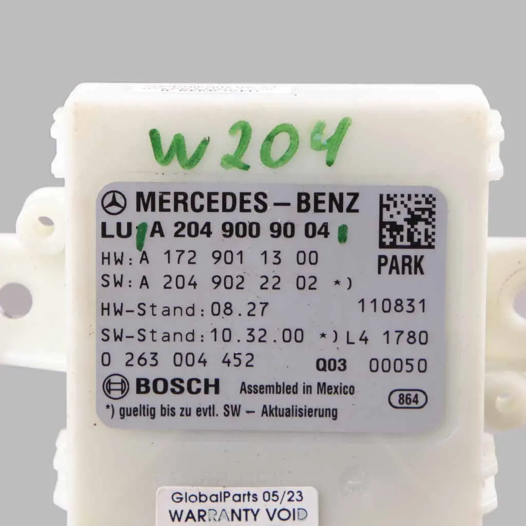  Parking Module Mercedes W204 S204 PDC Distance Control Unit Sensor - SKU A2049009004 - Part number A2049009004