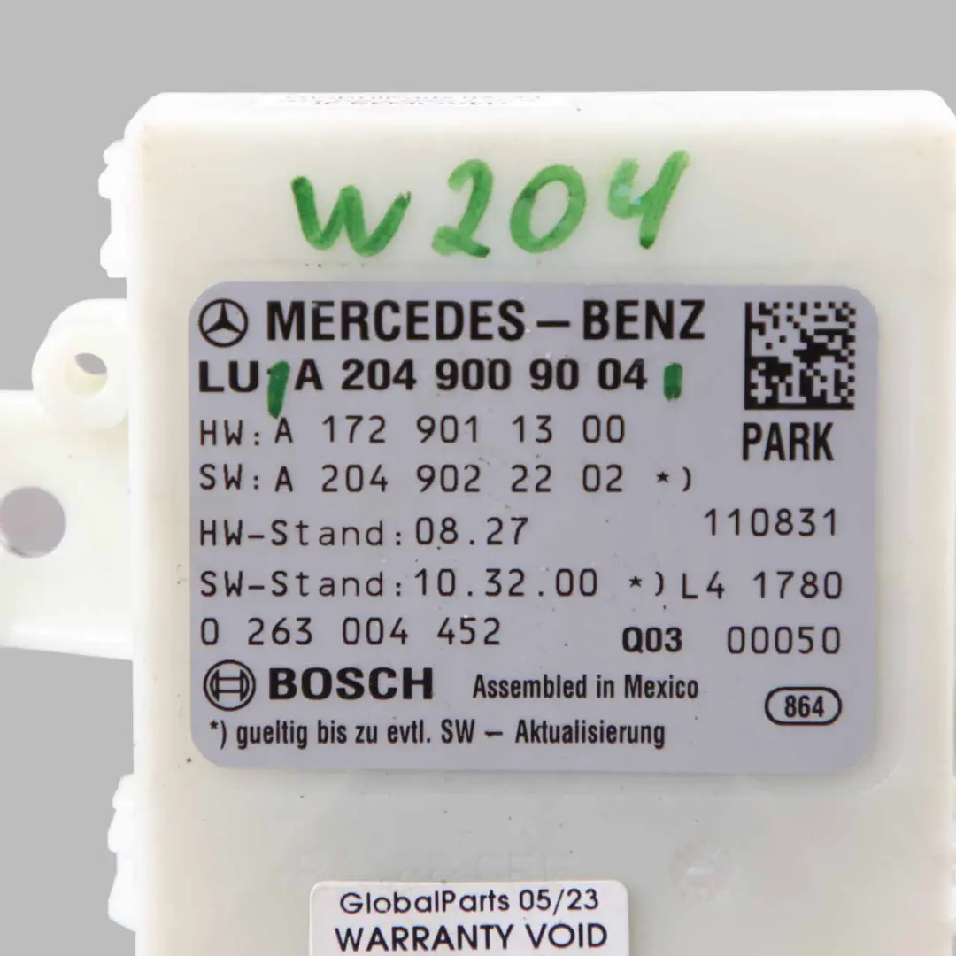 PDC Module stationnement Capteur unité contrôle distance pour Mercedes W204 S204 à propos du numéro de pièce A2049009004 Mercedes W204 S204 PDC Module stationnement Capteur unité contrôle distance - SKU A2049009004 - Numéro de pièce A2049009004
