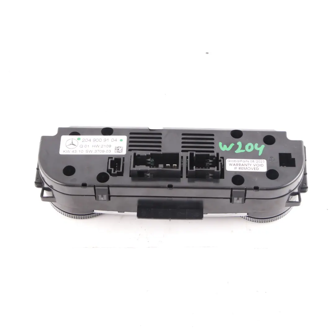 Panneau de Contrôle de Climatisation Interrupteur pour Mercedes W204 à propos du numéro de pièce A2049009104 Mercedes W204 Panneau de Contrôle de Climatisation Interrupteur - SKU A2049009104 - Numéro de pièce A2049009104