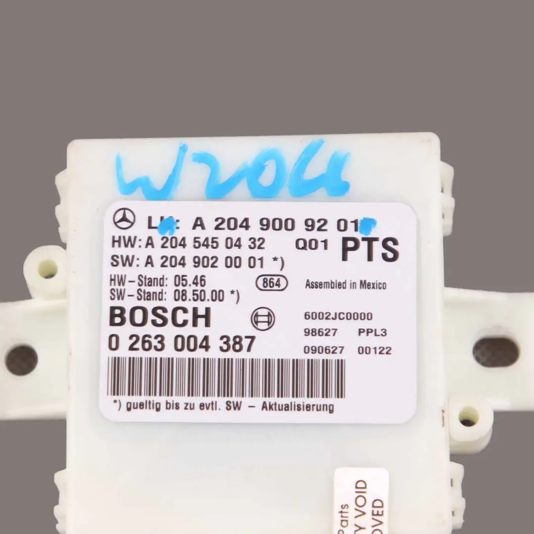  Modul Parktroni Mercedes W204 PDC Sensori parcheggio Unità controllo - SKU A2049009201 - Numero di parte A2049009201