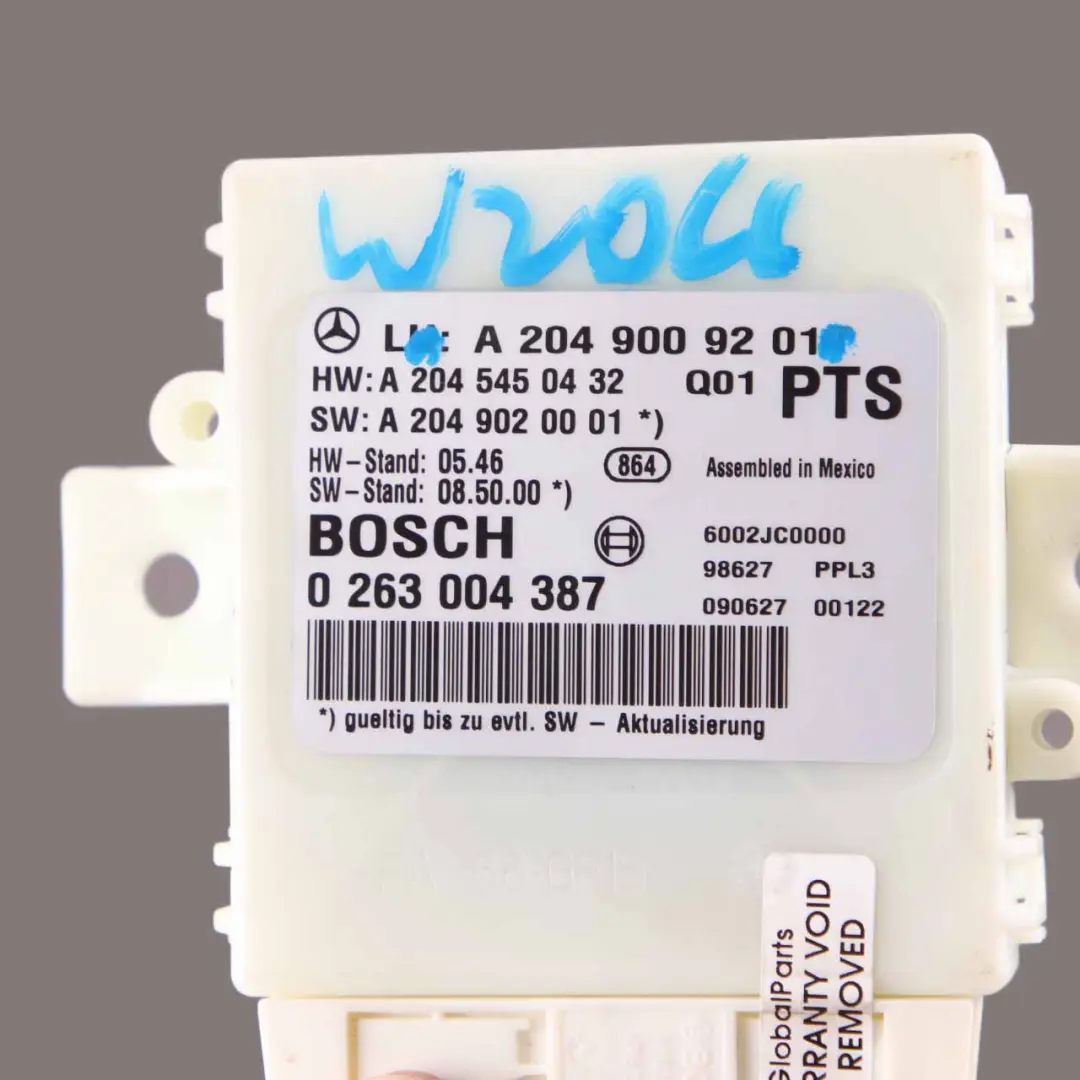  Modul Parktroni Mercedes W204 PDC Sensori parcheggio Unità controllo - SKU A2049009201 - Numero di parte A2049009201