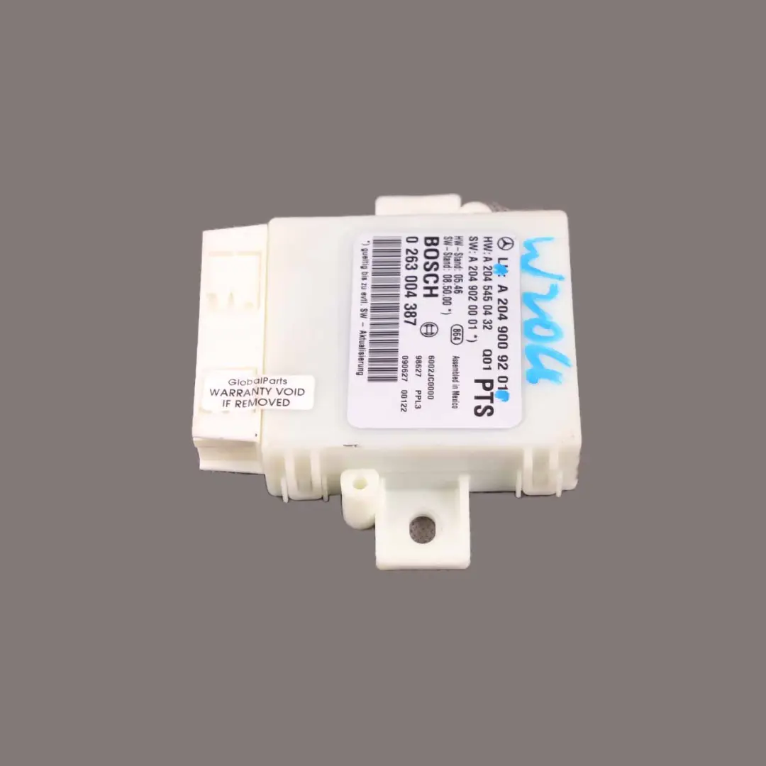  Módulo Parktronic Mercedes W204 PDC Sensores Aparcami Unidad Control - SKU A2049009201 - Número de pieza A2049009201