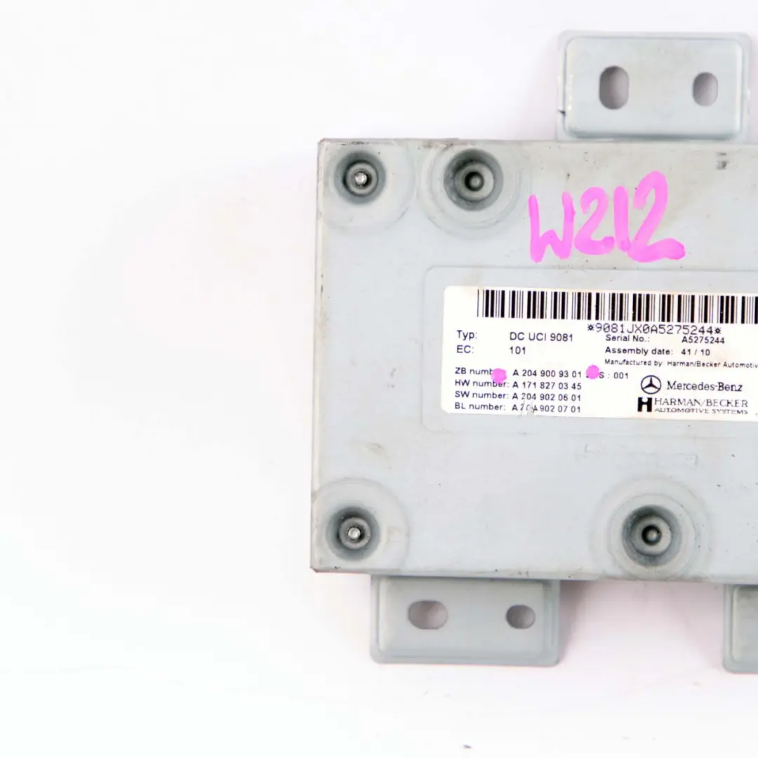 Mercedes W212 Media Interface Control Unit Módulo Multimedia - SKU A2049009301 - Número de pieza A2049009301