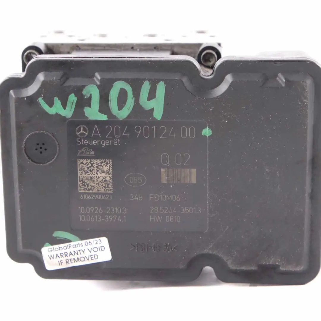 Mercedes W204 Bomba freno ABS ESP control hidráulico A2044311912 - SKU A2049012400 - Número de pieza A2049012400
