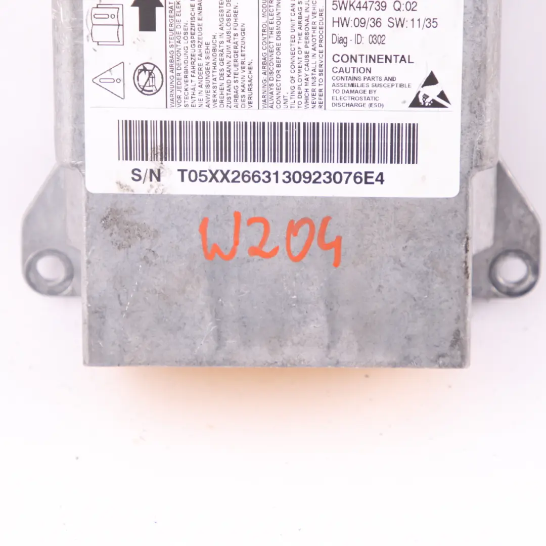 Mercedes W204 ECU Control Unit Crash Impact Sensor Module Airbag - SKU A2049012704 - Part number A2049012704