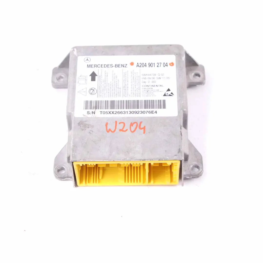 Mercedes W204 ECU Control Unit Crash Impact Sensor Module Airbag - SKU A2049012704 - Part number A2049012704