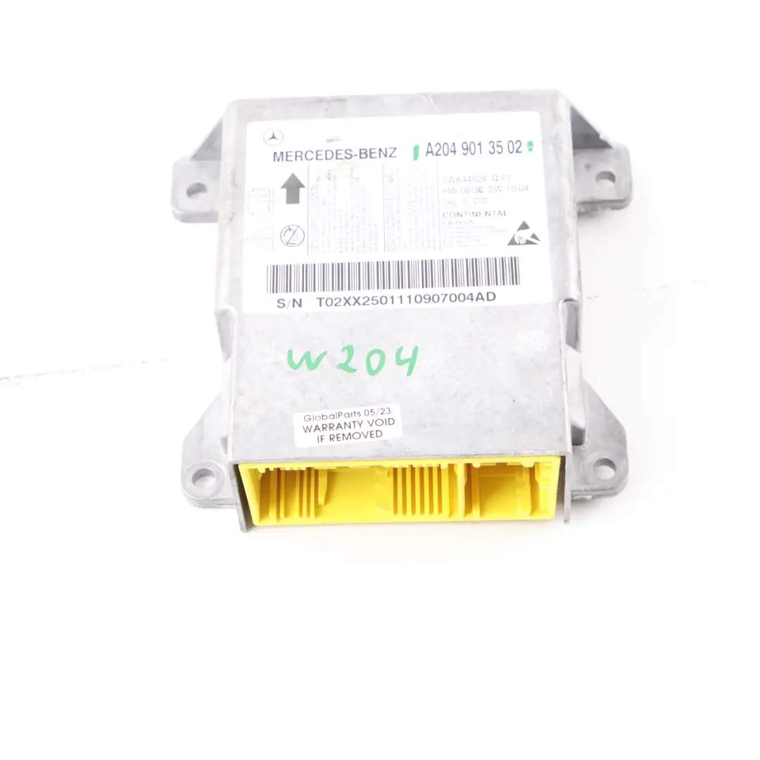 Module d'airbag Unité contrôle l'airbag SRS ECU pour Mercedes W204 S204 à propos du numéro de pièce A2049013502 Mercedes W204 S204 Module d'airbag Unité contrôle l'airbag SRS ECU - SKU A2049013502 - Numéro de pièce A2049013502